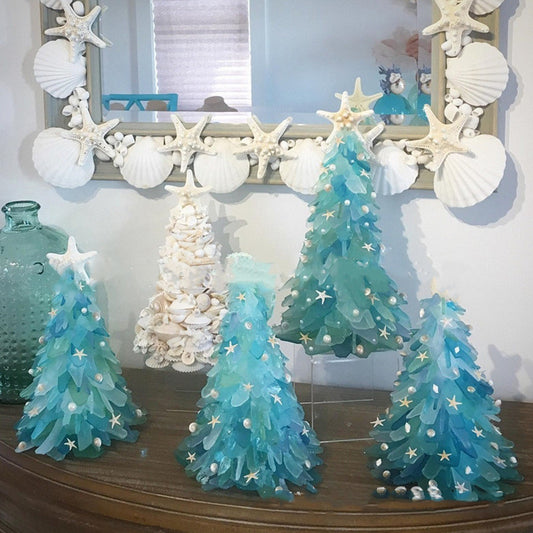 Christmas Decoration Blue glass Christmas tree