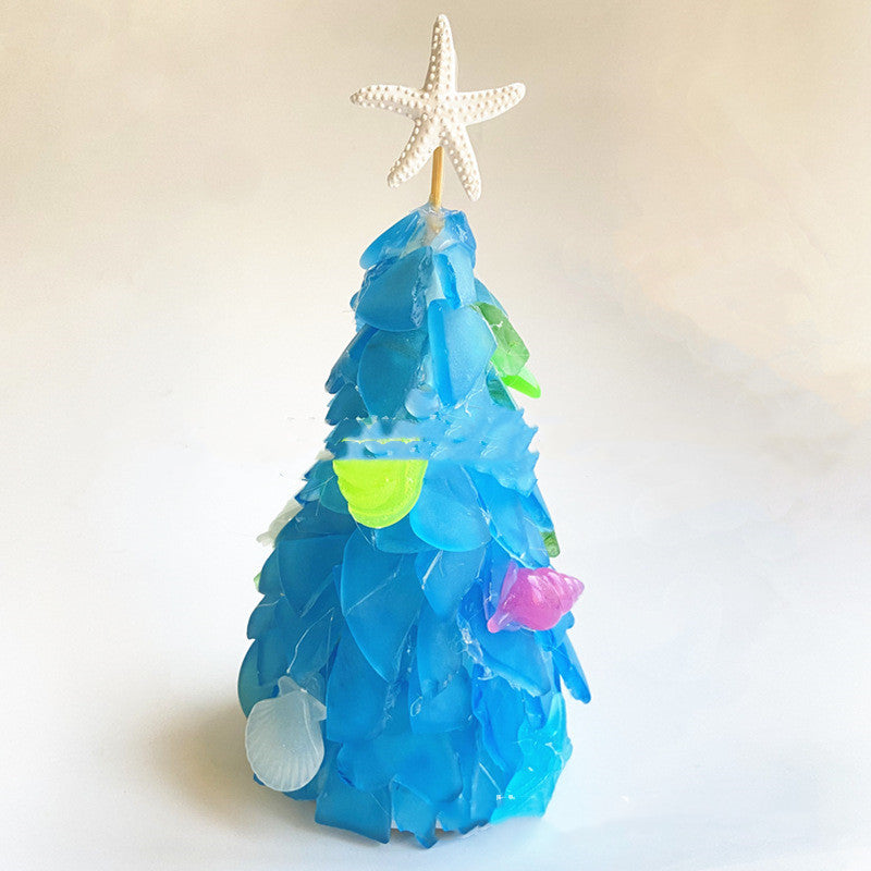 Christmas Decoration Blue glass Christmas tree