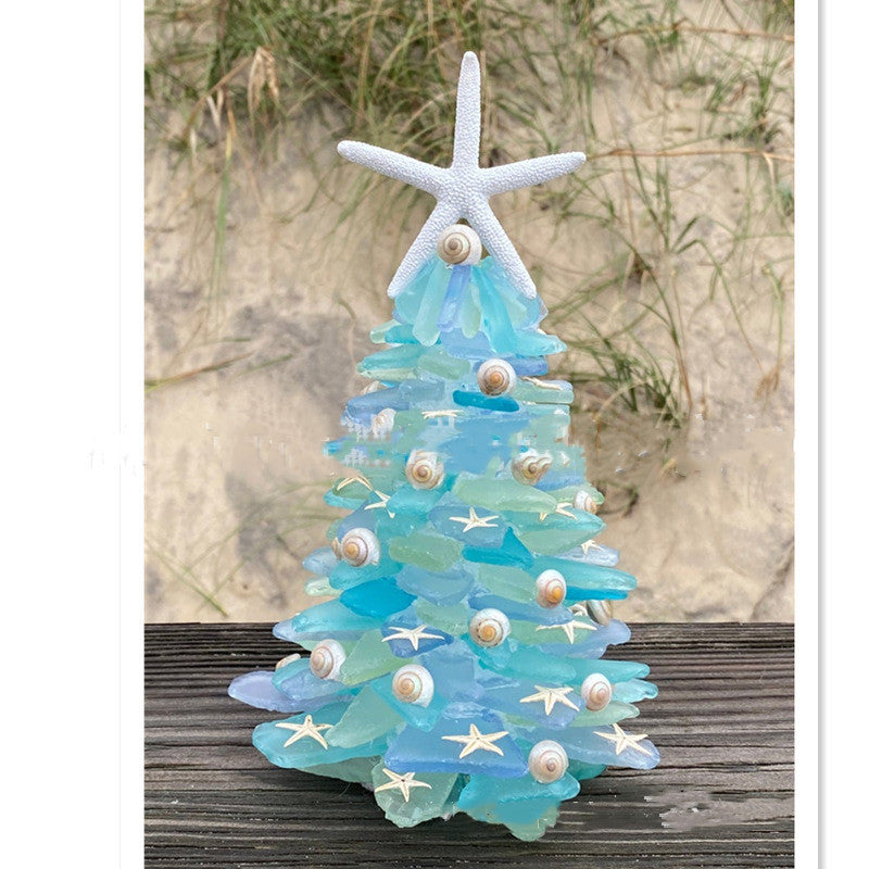 Christmas Decoration Blue glass Christmas tree