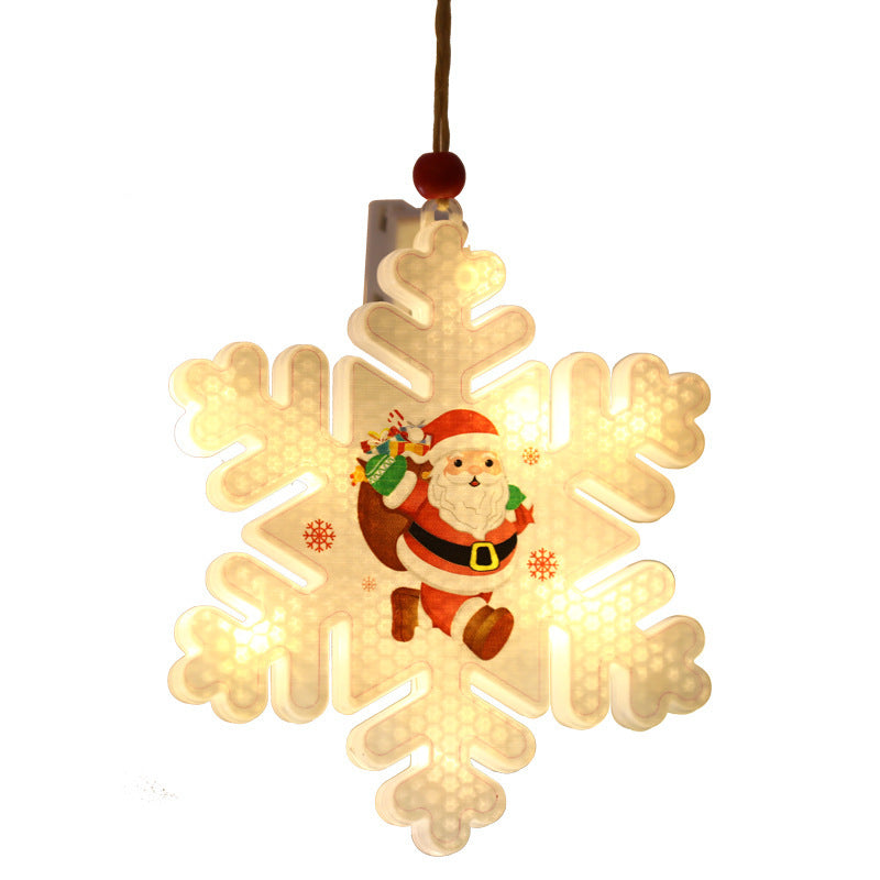 Santa hanging lights