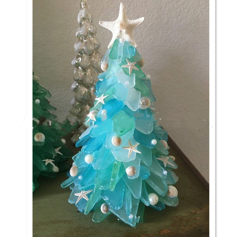 Christmas Decoration Blue glass Christmas tree