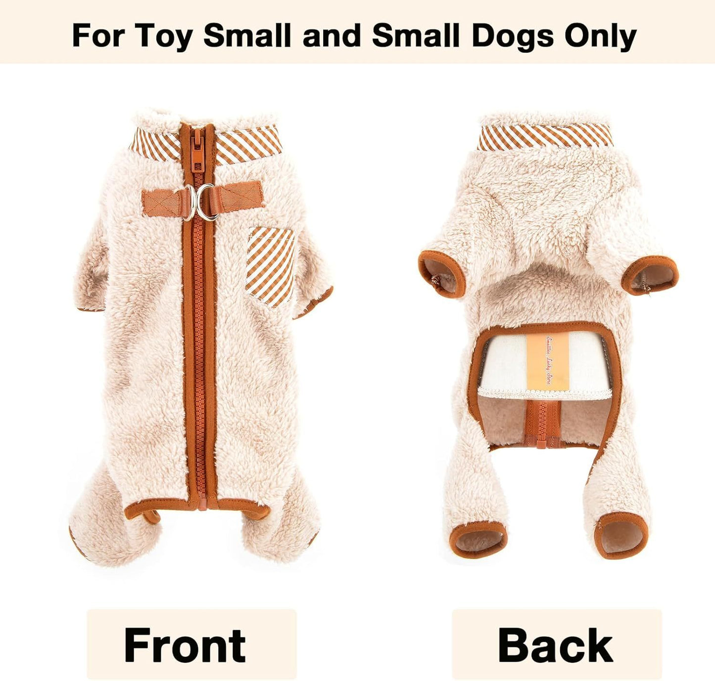 Fleece Dog Coat for Small Dog