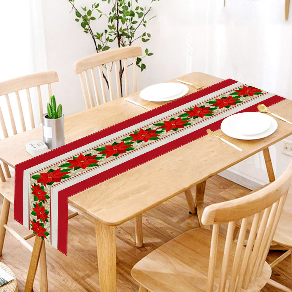 Christmas Polyester Tablecloth Holiday Decoration